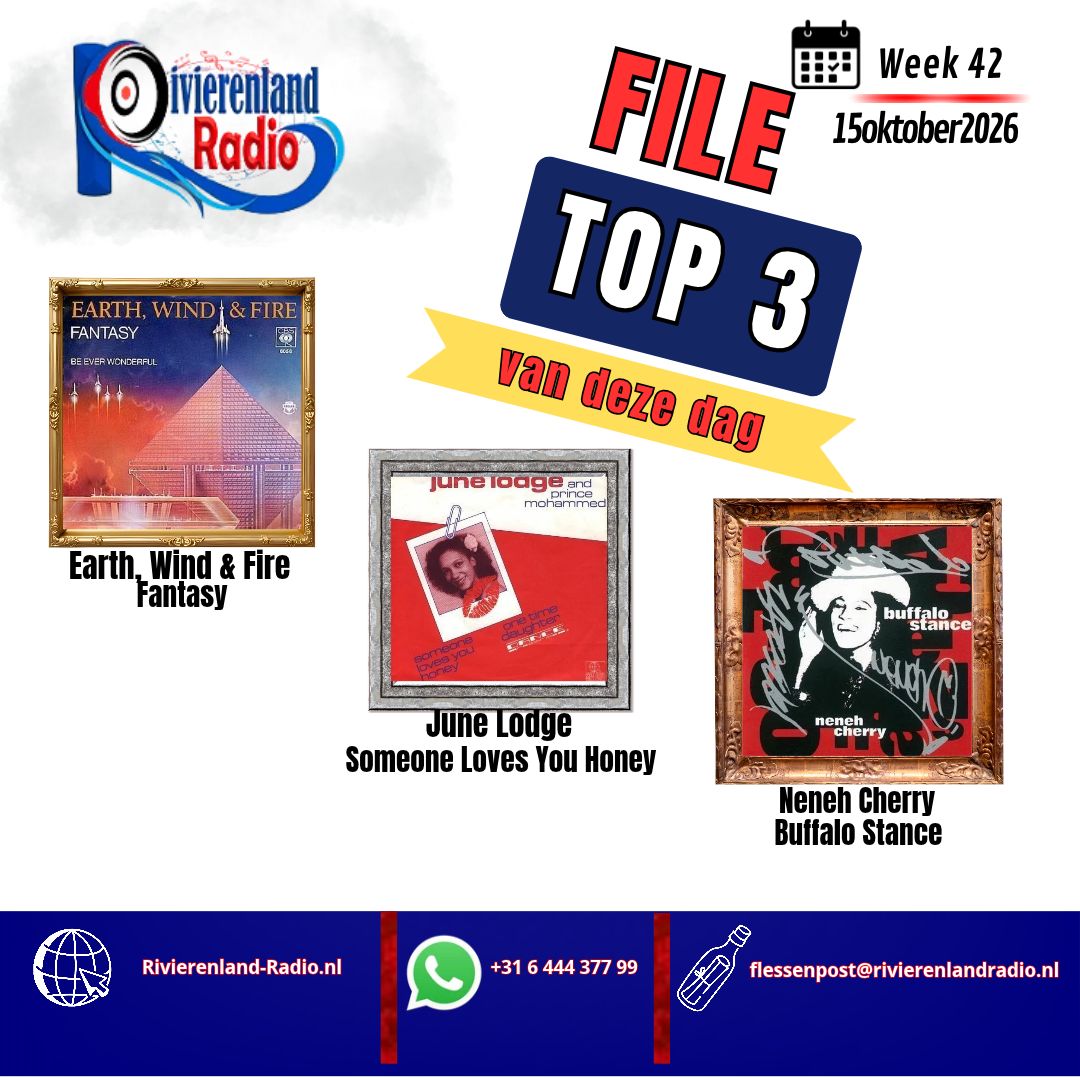 Van Earth, Wind & Fire tot Neneh Cherry: drie heerlijke klassiekers in de File Top 3 bij Stefan van Roosmalen!